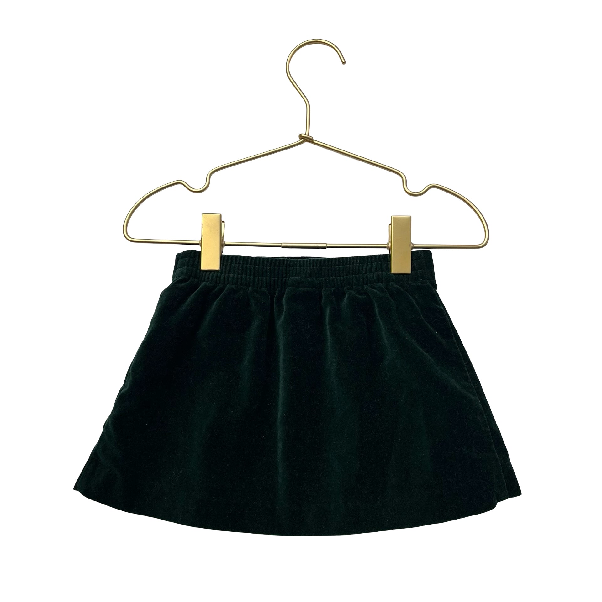 Janie and Jack Green Velvet Skirt - Size 12-18 Mo