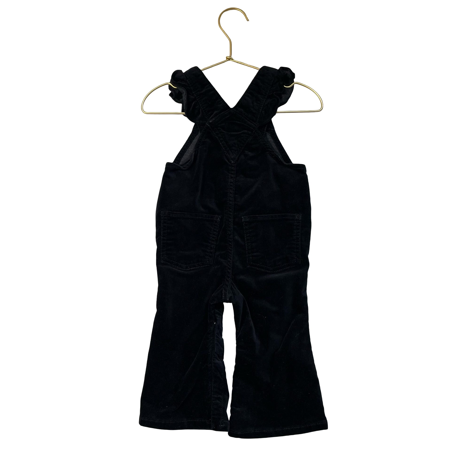 Baby Gap Black Velvet Overalls - Size 12-18 Mo