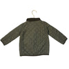 Little English Olive Green Quilted Jacket - Size 2T