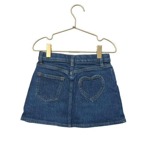 Crewcuts Denim Heart Pocket Jean Skirt - Size 5