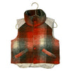 Tia Cibani Orange, Green, Ivory Plaid Wool-Blend Puffer Vest - Size 3-4Y