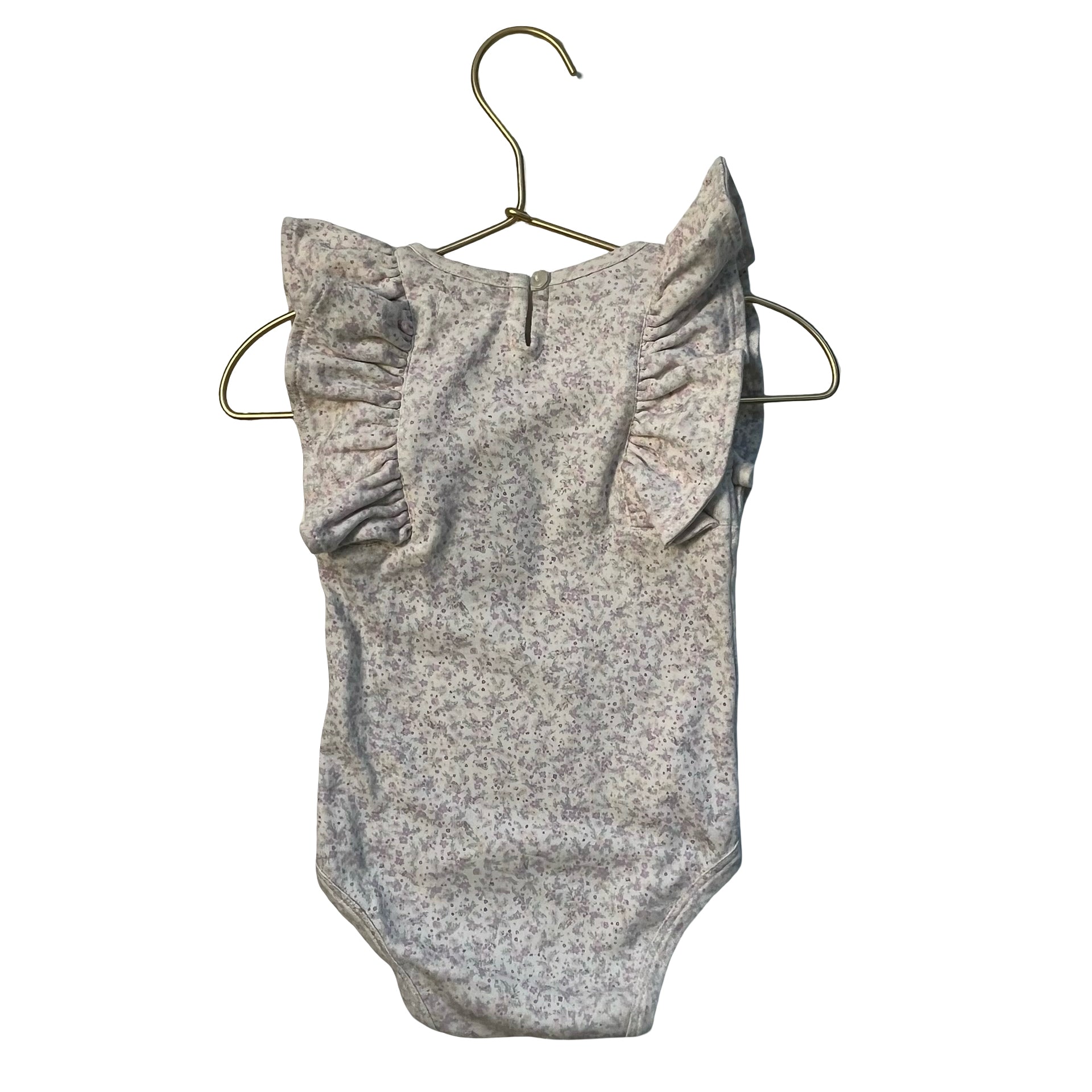 Jamie Ivory Floral Onesie Bodysuit - Size 1Y