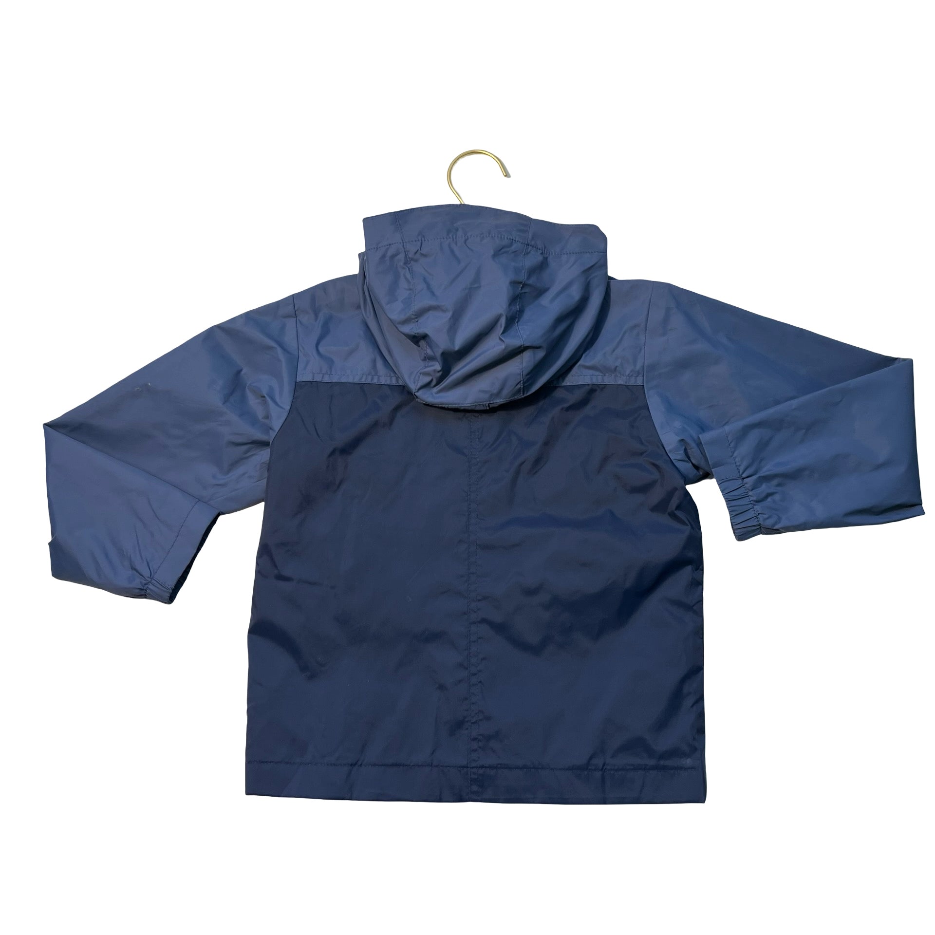 Columbia Fleece-Lined Navy & Blue Hooded Windbreaker Jacket - Size XXS 4-5