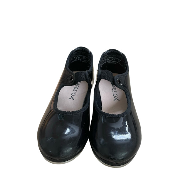 Capezio Black Patent Tap Shoes - Size 9 Wide