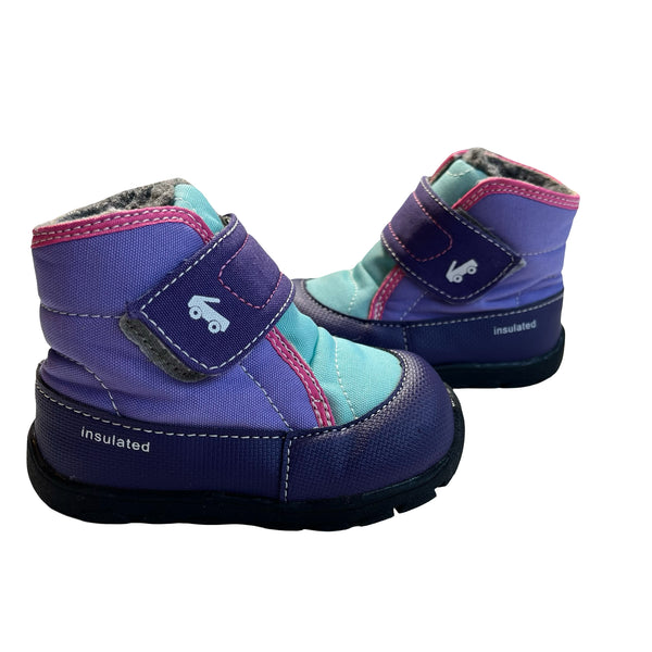 See Kai Run Purple & Teal Insulated Boots - Size 6