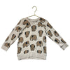 H&M Ivory & Brown Elephant Print Sweatshirt - Size 4T