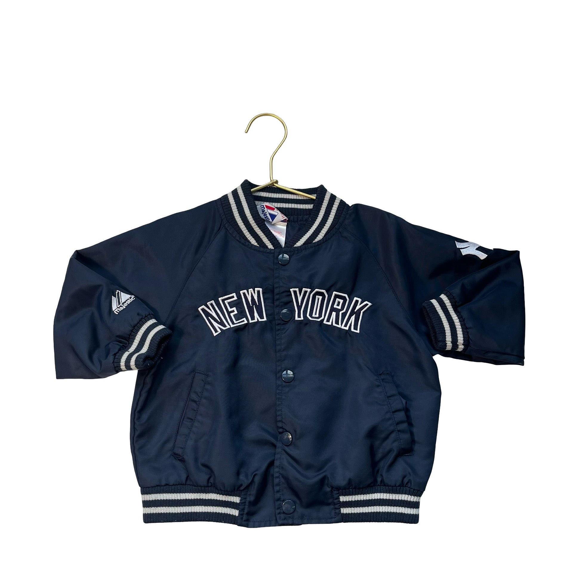 Majestic New York Yankees Navy Nylon Varsity Jacket - Size 2T