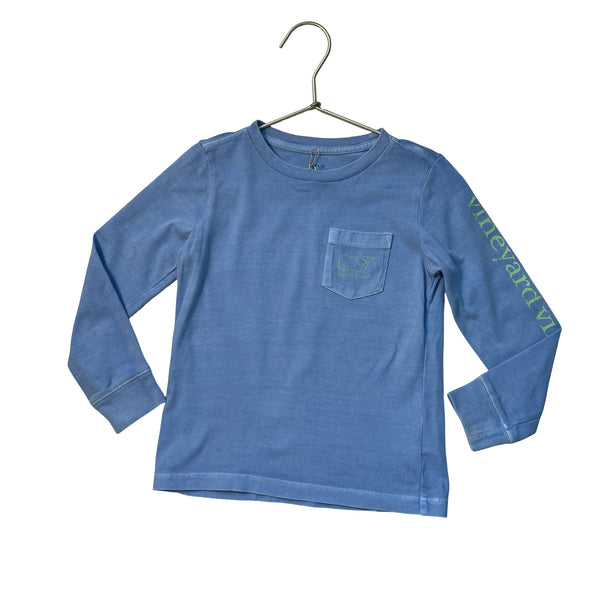 Vineyard Vines Light Blue & Green Whale Shirt - Size 3T
