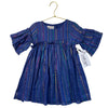 Pippa & Julie Navy & Metallic Stripe Dress - Size 3T