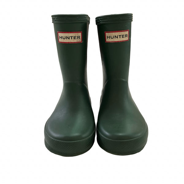 Hunter Green Rain Boots - Size US 7B/8G (UK 5, EU 23)