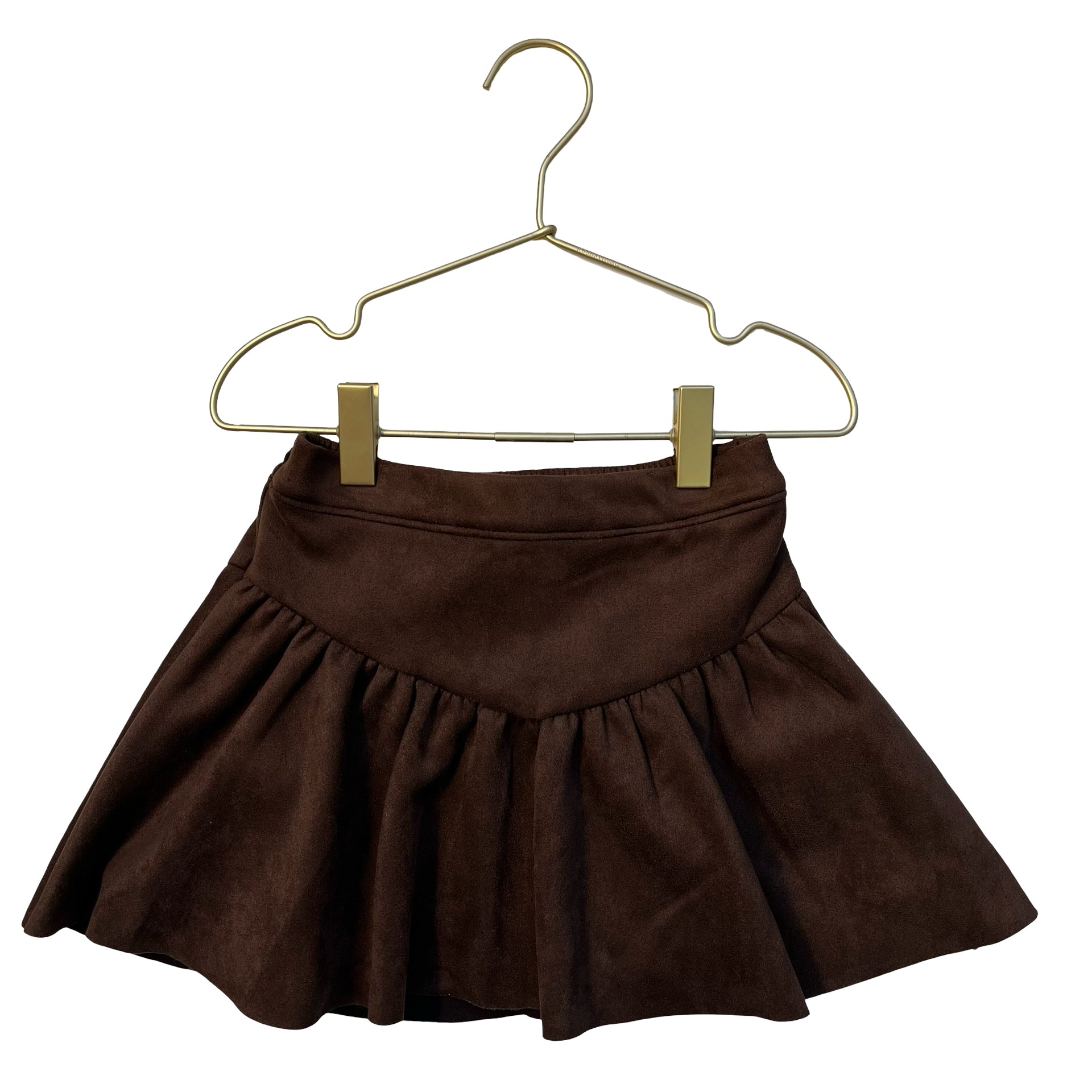 Janie and Jack Brown Faux Suede Skirt - Size 3