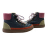 Mini Boden Navy & Colorful Leather Faux Fur Lined Boots - Size 32 (1Y Big Kid)