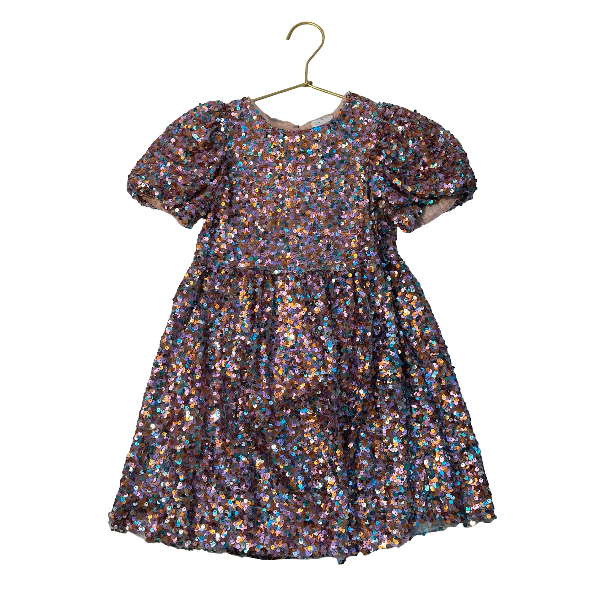 Zara Pink & Multi-Color Sequin Dress - Size 6