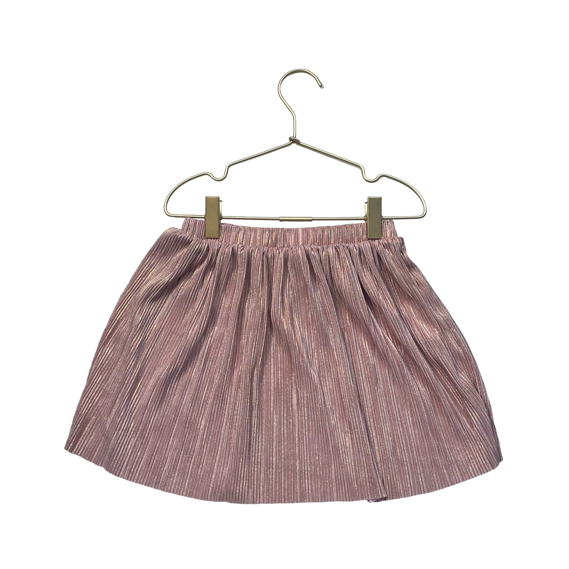 Crewcuts Pink Sparkle Pleated Skirt - Size S 6-7