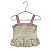 Janie and Jack Ivory & Pink Crochet Top - Size 2T