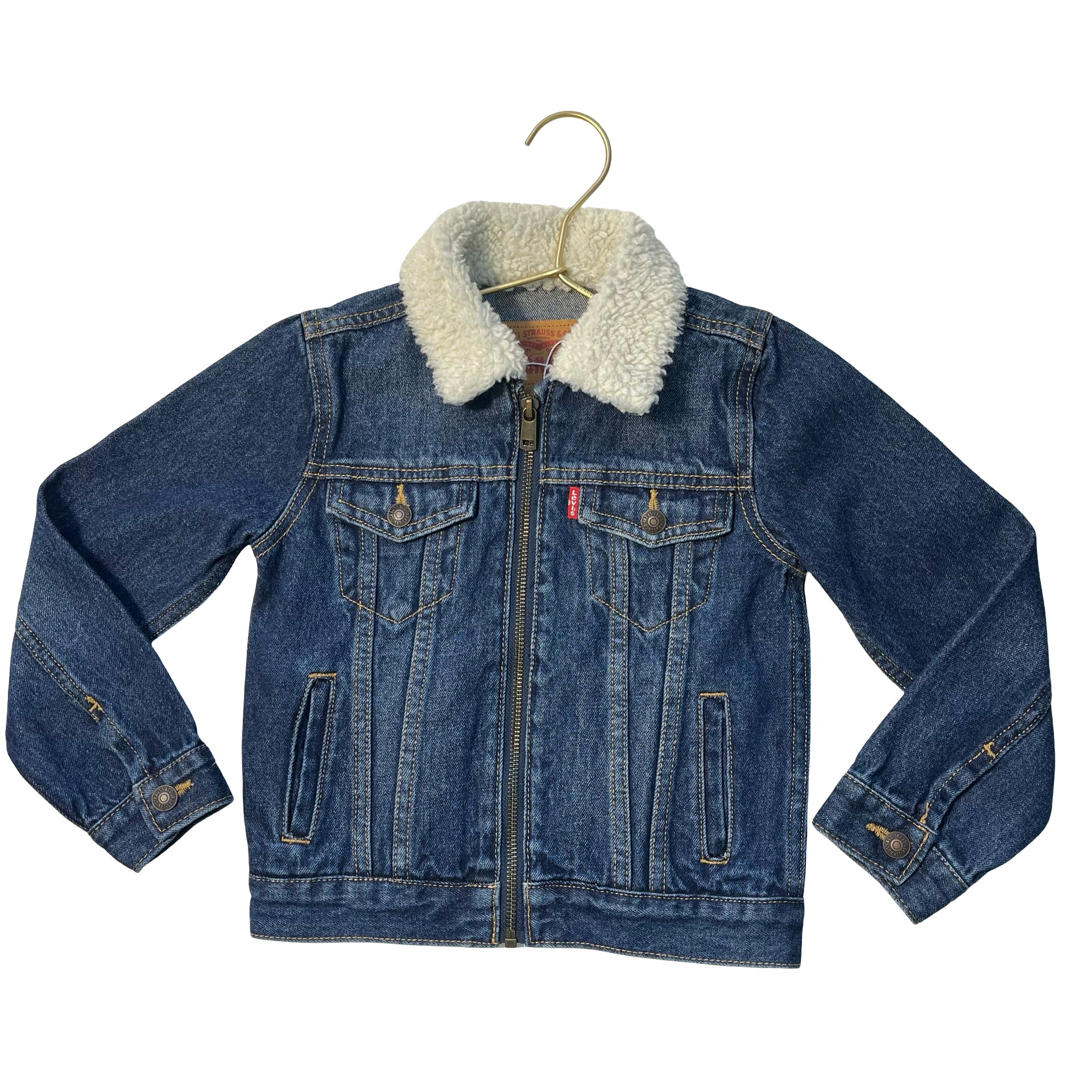 Levi's Denim Jacket, Sherpa Collar - Size 4T
