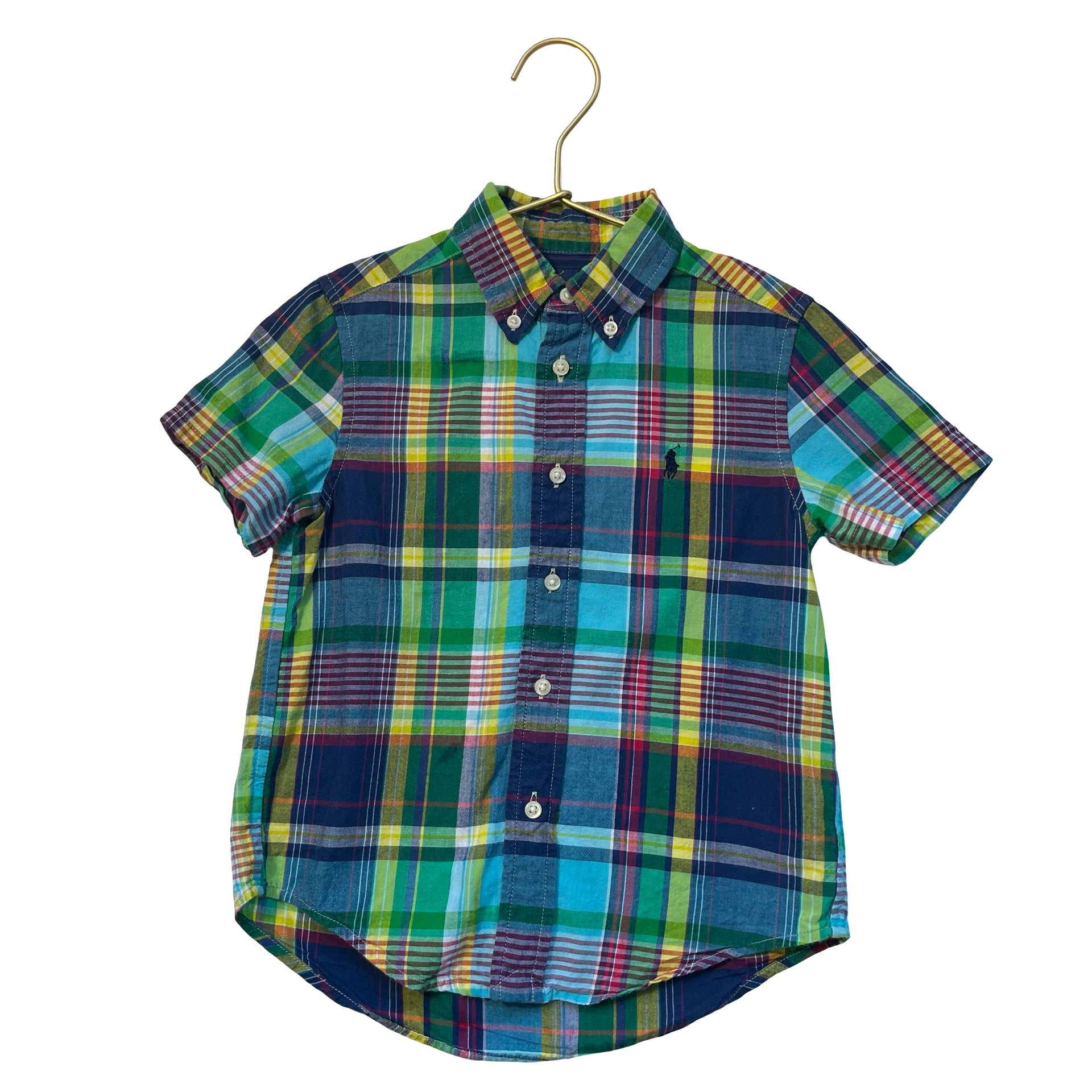 Ralph Lauren Madras Plaid Button Down Shirt - Size 4