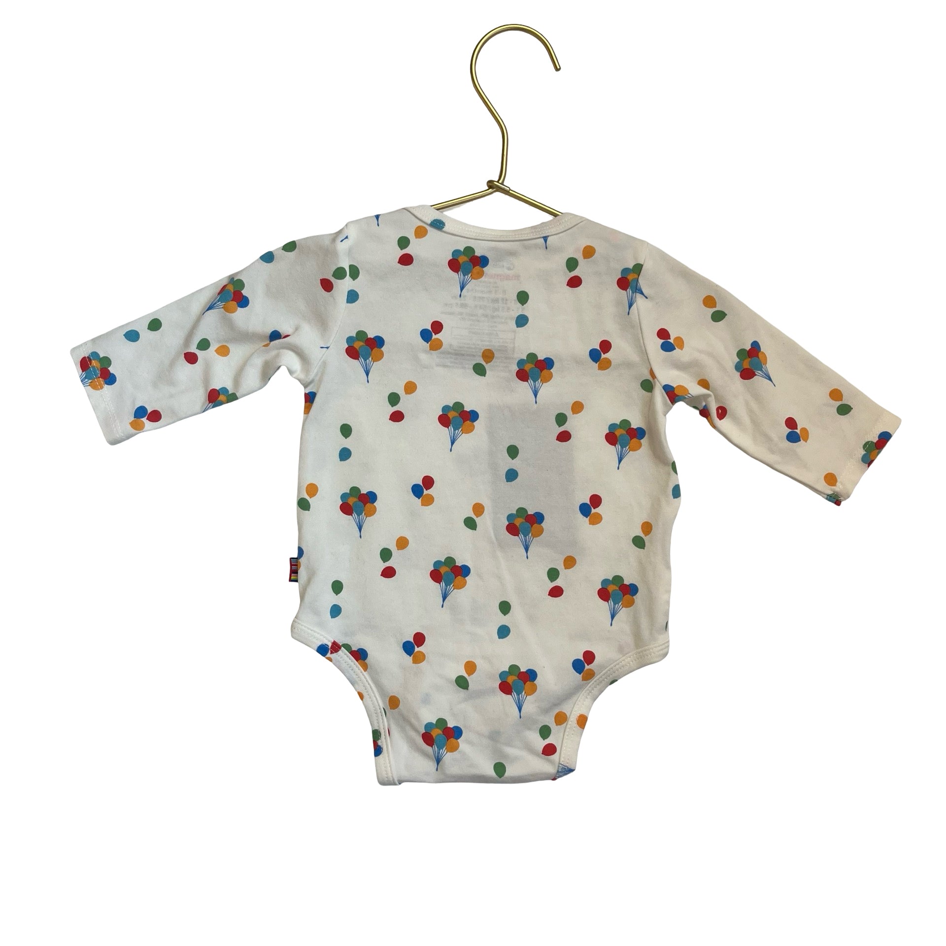 Magnetic Me Ivory & Multi-Color Balloon Print Onesie Bodysuit - Size 0-3 Mo