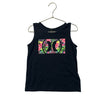 Hurley Black & Neon Floral Logo Tank Top - Size 6
