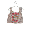 Louise Misha Light Peach Embroidered Flower Sleeveless Blouse - Size 10