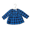 Hanna Andersson Blue & Navy Check Flannel Top - Size 80 (18-24 Mo)