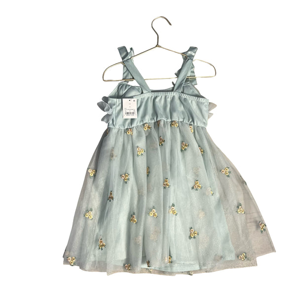 Audrey Camille Mint Green Embroidered Flower Sparkle Tulle Dress w Tags -  5T
