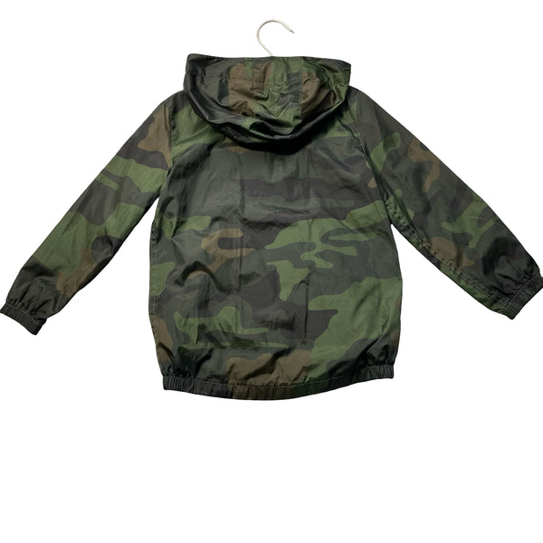Gap Kids Jersey-Lined Green Camouflage Windbreaker Jacket - Size XS 4-5