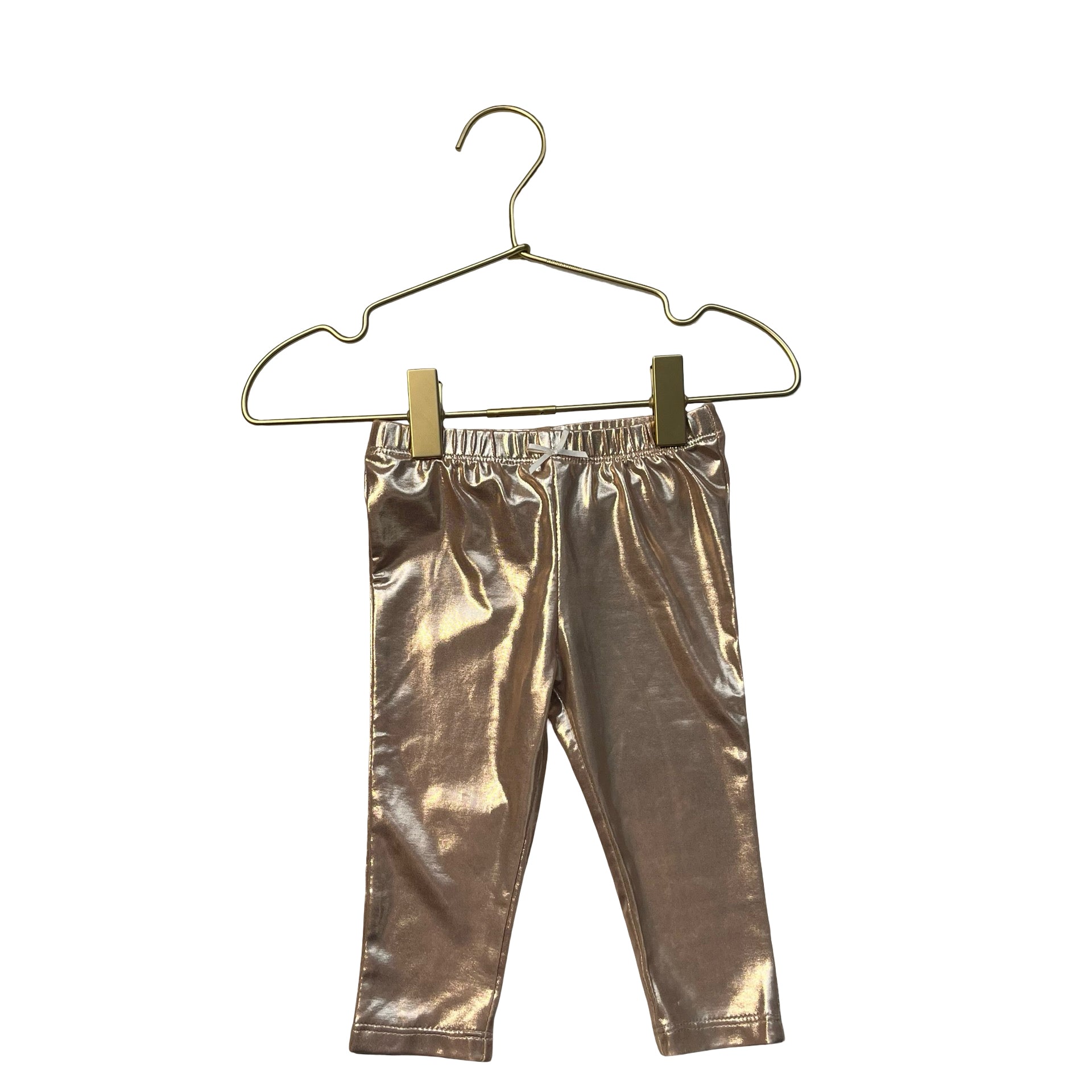 Pink Chicken Gold Metallic Leggings - Size 6-12 Mo