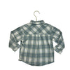 Zara Mint Green & Ivory Plaid Flannel Button Down Shirt - Size 18-24 Mo