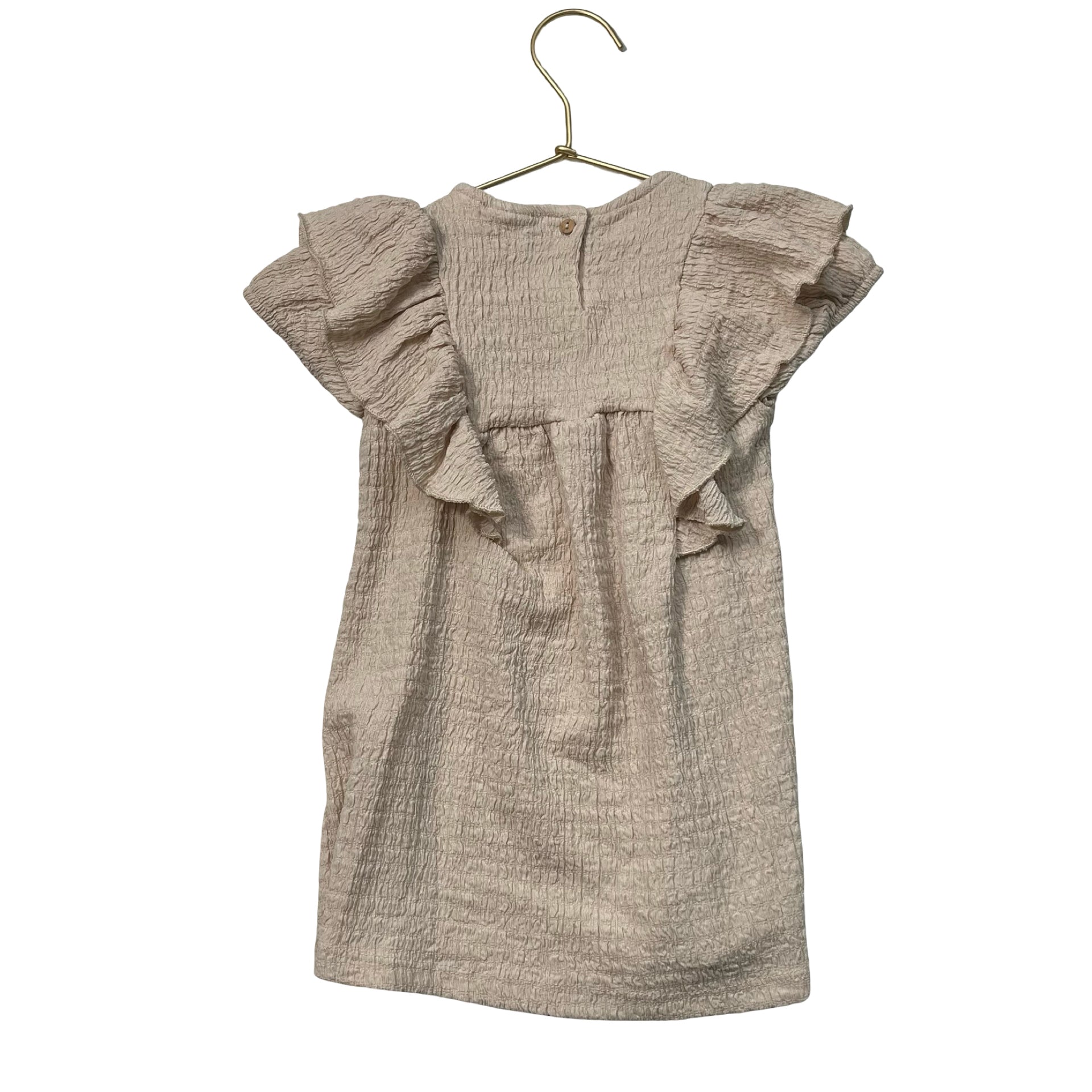 Zara Ivory Crinkle Sleeveless Dress - Sizes 18-24 Months