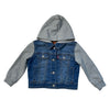 Levi's Denim & Gray Sweatshirt Hooded Jacket - Size 18 Mo