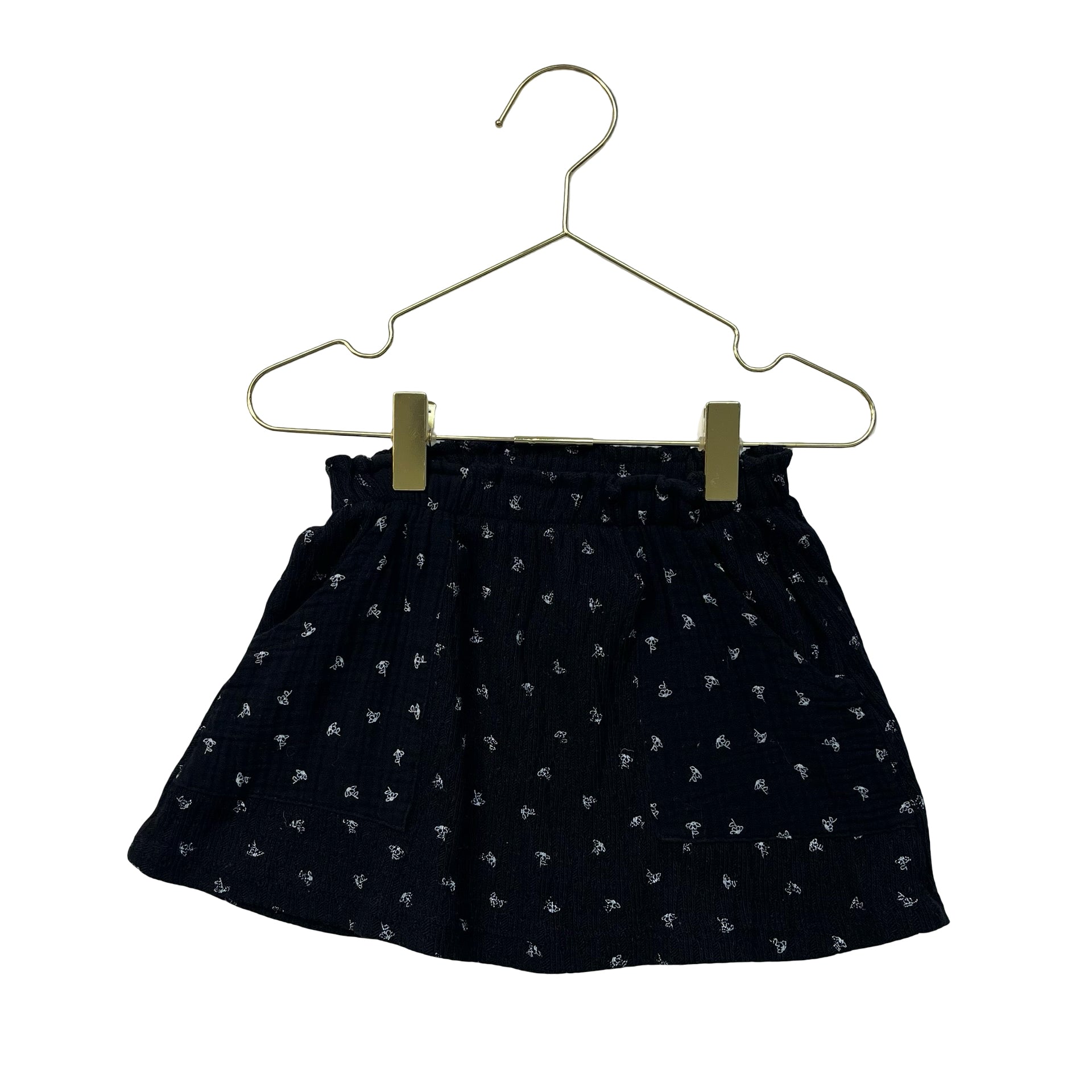 Zara Black & White Floral Skirt - Size 3-4