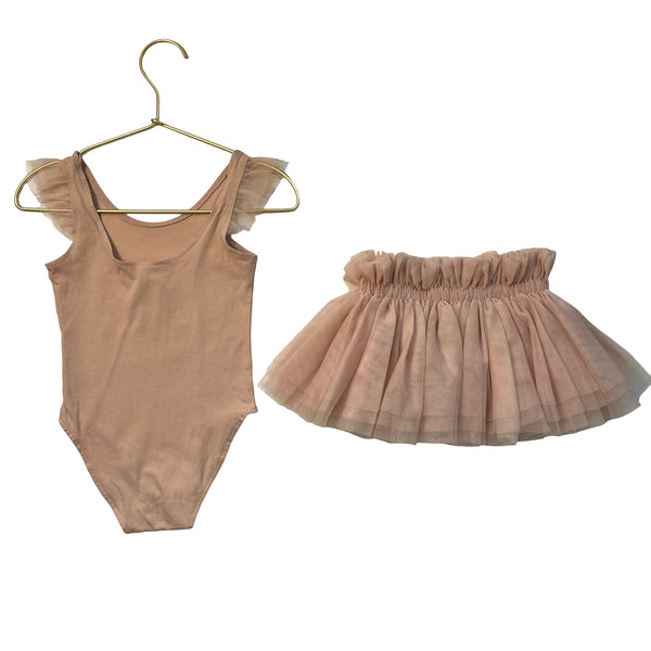Noralee Peach Bodysuit & Tulle Skirt Set - Size 18 Mo