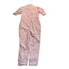 Janie and Jack Pink & White Floral & Horse Print Jumpsuit - Size 7