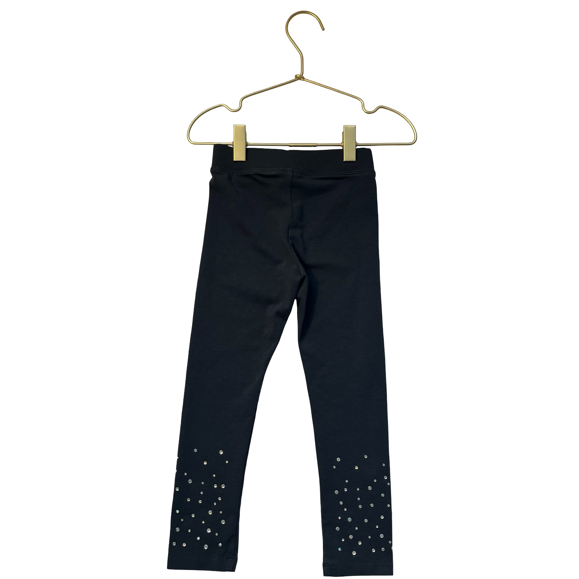 Crewcuts Dark Gray Rhinestone Accent Leggings - Size 4