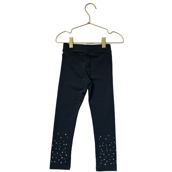 Crewcuts Dark Gray Rhinestone Accent Leggings - Size 4