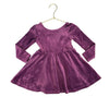 Tea Collection Purple Velour Dress - Size 3