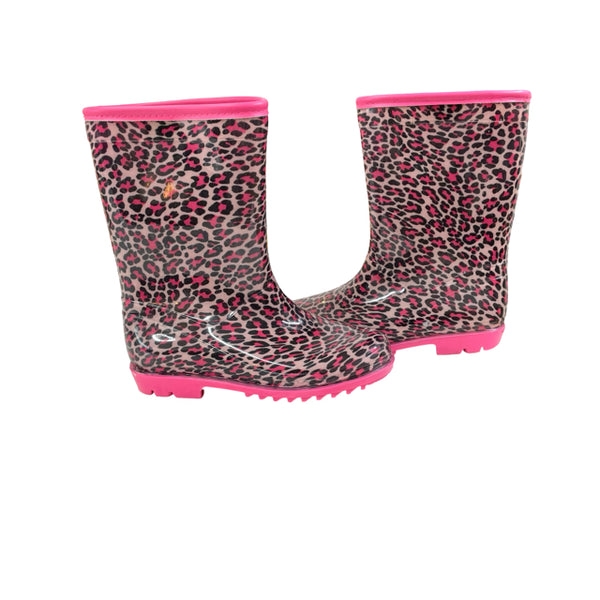 Stride Rite Pink Leopard Print Rain Boots - Size 12