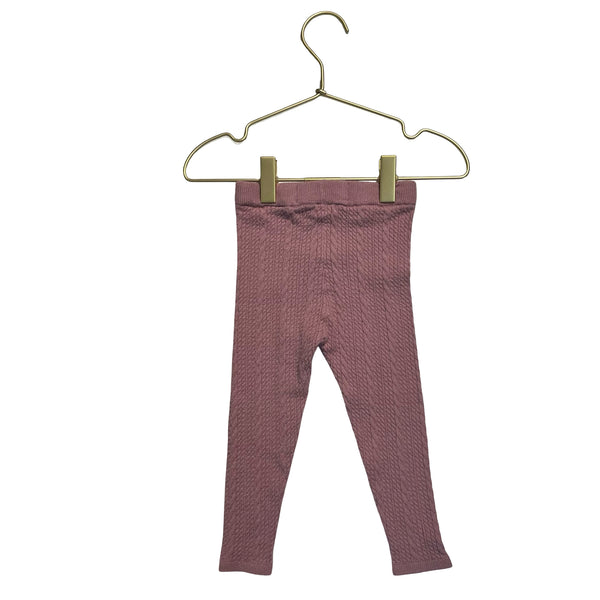 Zara Pink Cable-Knit Leggings - Size 2