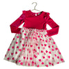 btween Pink Velour & White Tulle Heart Dress - Size 4