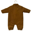 Rylee & Cru Sherpa-Lined Brown Corduroy One-Piece - Size 3-6 Mo