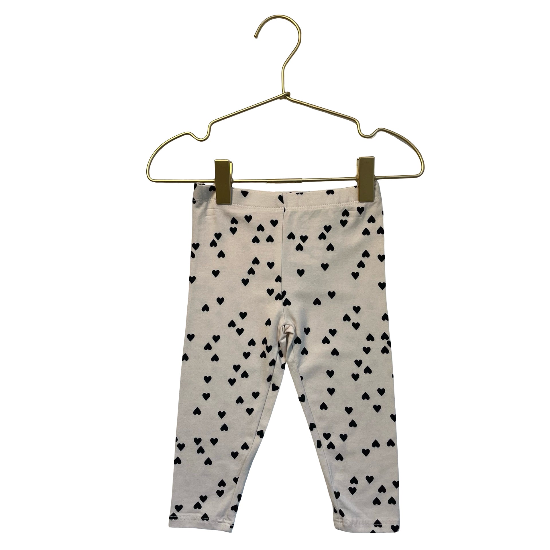 Splendid Blush & Black Heart Print Leggings - Size 12-18 Mo