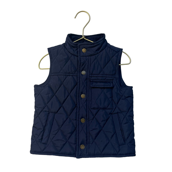 Janie and Jack Navy Quilted Vest - Size 2T