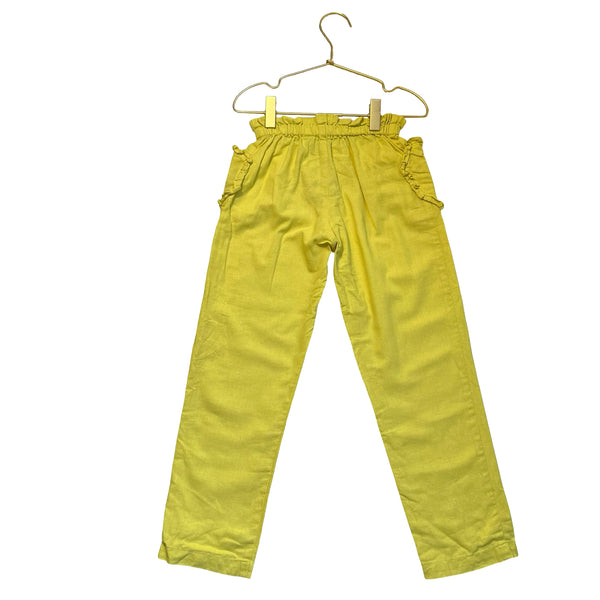 Mini Boden Yellow Heart Pocket Pants - Size 7Y