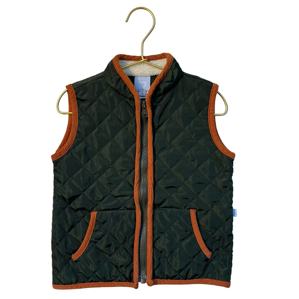 Bella Bliss Green Quilted Vest - Size 4