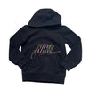 Nike Black Embroidered Logo Hooded Sweatshirt - Size 6
