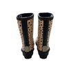 Barbour Peach & Black Pattern Rain Boots - Size 10