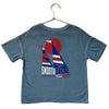 Cat & Jack Blue Vintage-Washed Sailboat Graphic T-Shirt - Size XS 4-5