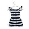 Janie and Jack White & Black Striped Crochet Dress - Size 12-18 Mo