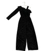 Zara Black Velvet Glitter Jumpsuit - Size 9
